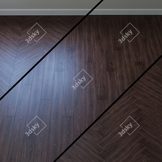 French Oak Vinyl Laminate 3D model image 1