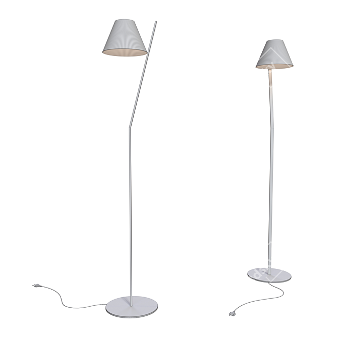 Elegant Petite Floor Lamp-Illuminate Your Space 3D model image 2