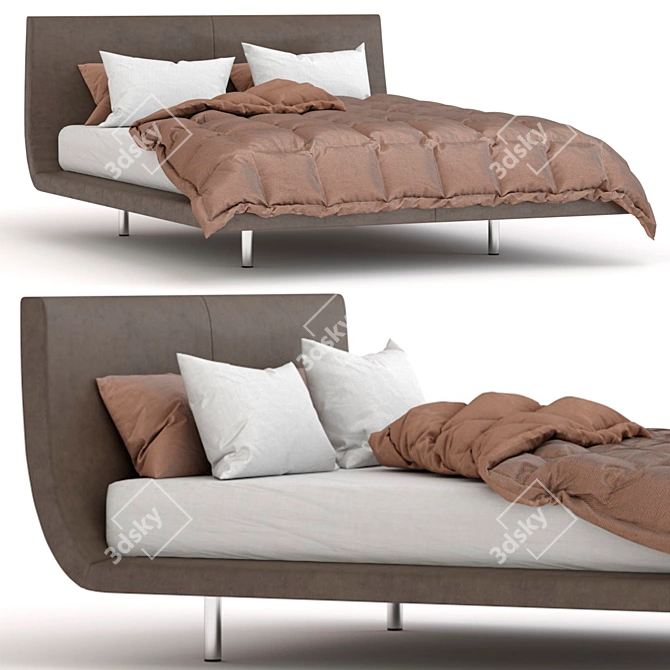 TULISS Bed: Luxury and Comfort 3D model image 1