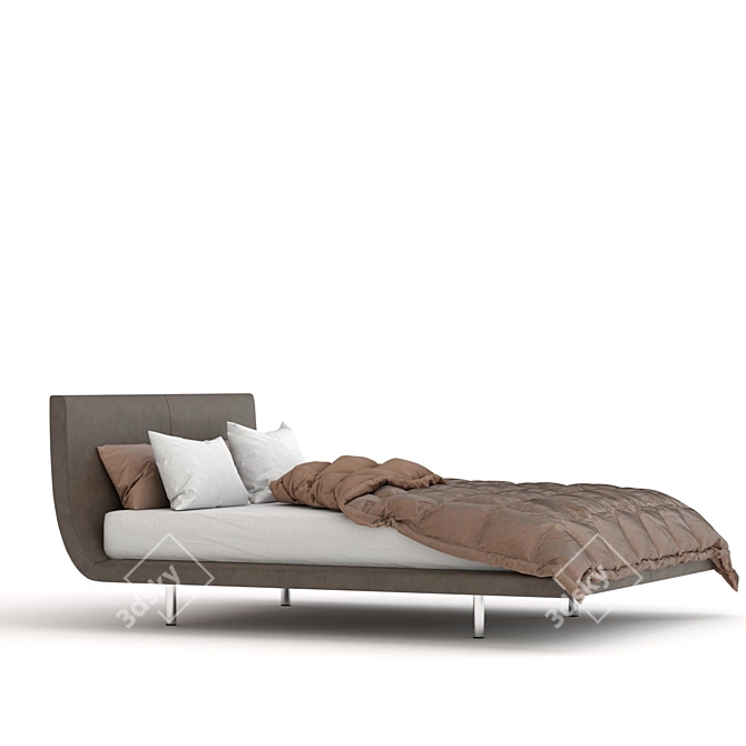 TULISS Bed: Luxury and Comfort 3D model image 2