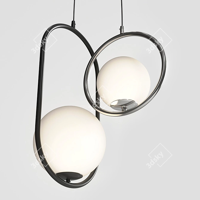 Stylish Hoop Pendant Lights | Multiple Configurations 3D model image 2