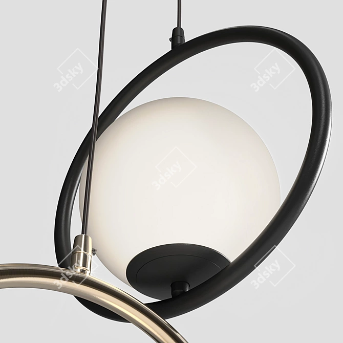 Stylish Hoop Pendant Lights | Multiple Configurations 3D model image 4