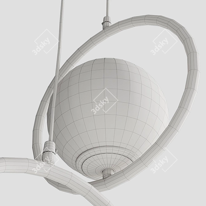 Stylish Hoop Pendant Lights | Multiple Configurations 3D model image 5