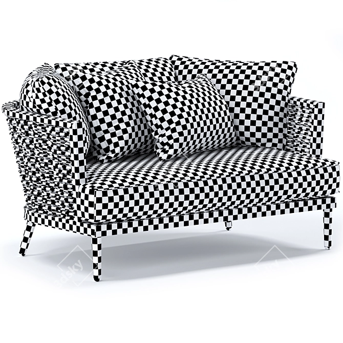 Contemporary Slettvoll Marty 2-Seater Sofa 3D model image 5
