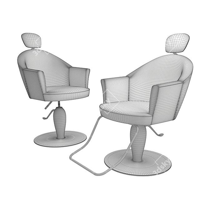 Maletti Musette: Stylish Swivel Chair 3D model image 2