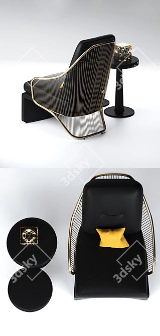 Elegant and Comfortable Colette Chair 3D model image 2