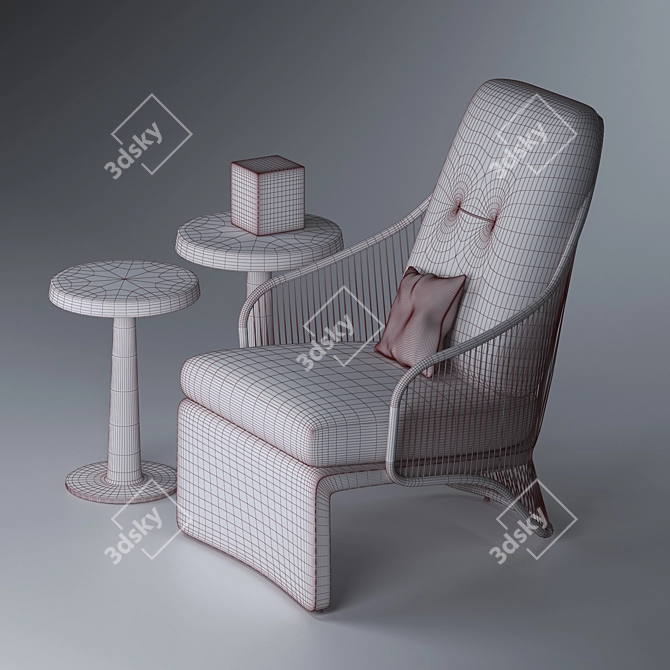 Elegant and Comfortable Colette Chair 3D model image 3