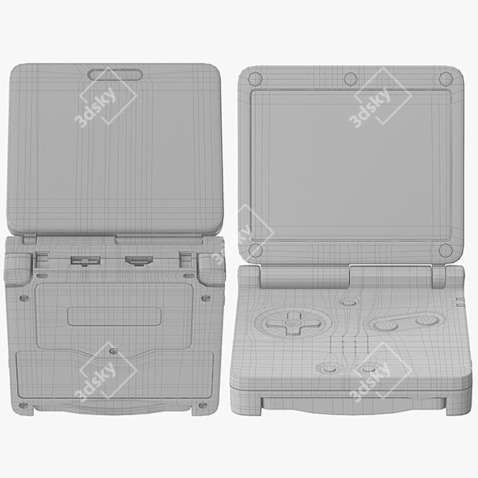 Orange Game Boy Advance SP - Limited Edition 3D model image 5