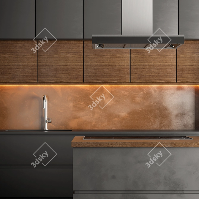 Modern Miele Kitchen Set 3D model image 2