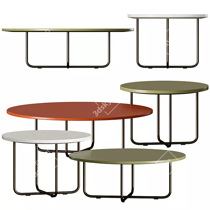 Sunray Meg: Stylish Outdoor Coffee Tables 3D model image 1