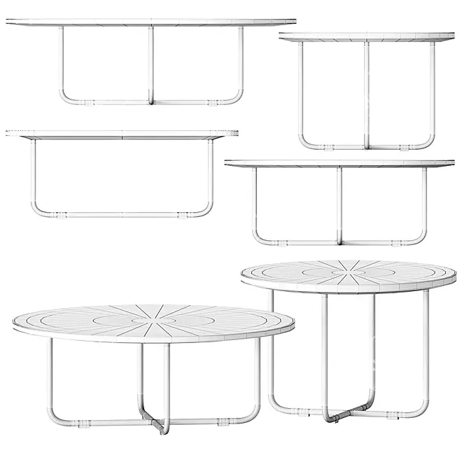 Sunray Meg: Stylish Outdoor Coffee Tables 3D model image 3