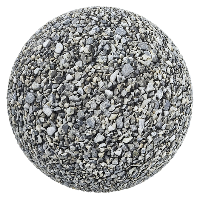 Gray Gravel Tileable 3K Textures 3D model image 4