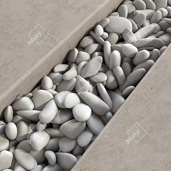 Smooth Paving Plate with Pebble Texture 3D model image 4