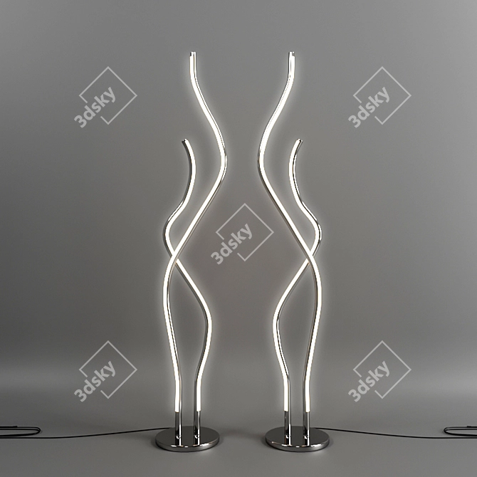 Sleek Modern Floor Lamp 3D model image 1
