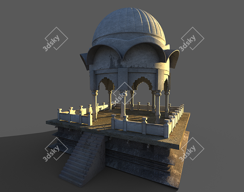 Ancient Temple Ruins 3D model image 3