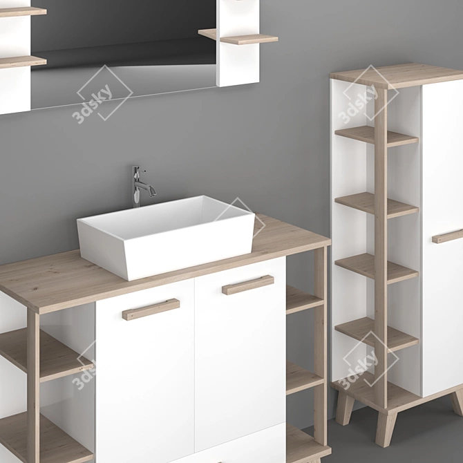 Sanflor Ingrid Bath Furniture Set 3D model image 2