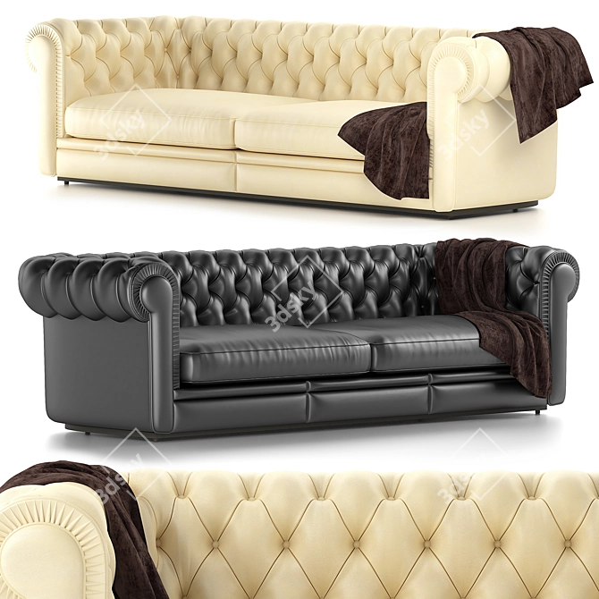 Luxurious Fendi Sofa: Albione 3D model image 1