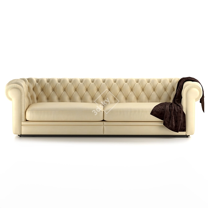 Luxurious Fendi Sofa: Albione 3D model image 2