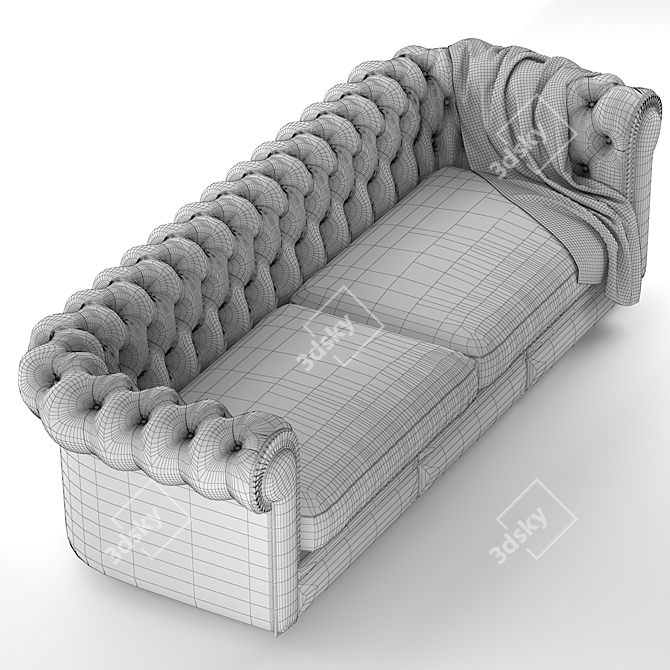 Luxurious Fendi Sofa: Albione 3D model image 5