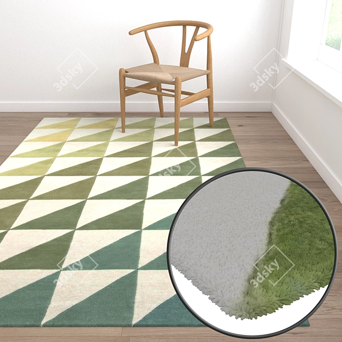 High Quality Carpet Set 3D model image 5