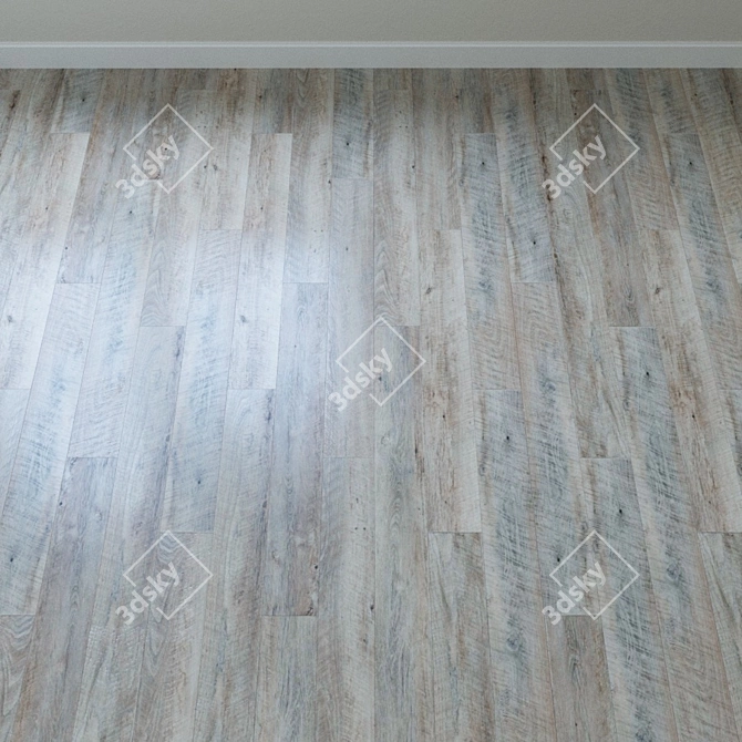 French Oak Chevron Vinyl Laminate 3D model image 2