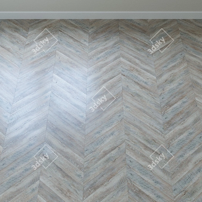 French Oak Chevron Vinyl Laminate 3D model image 4