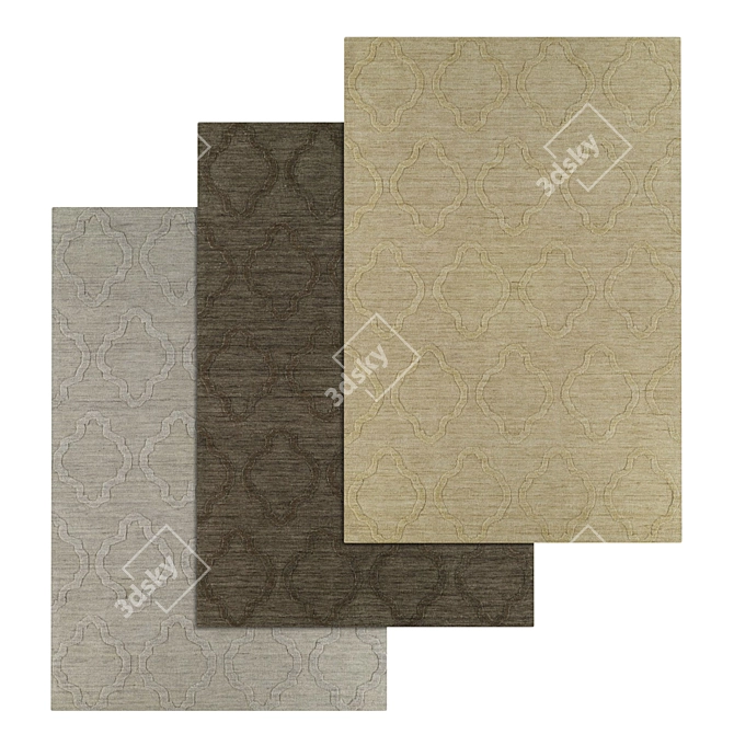 Luxury Carpet Set: High-Quality Textures 3D model image 1