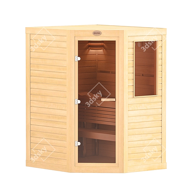 Sawo Wave Finnish Sauna 3D model image 1