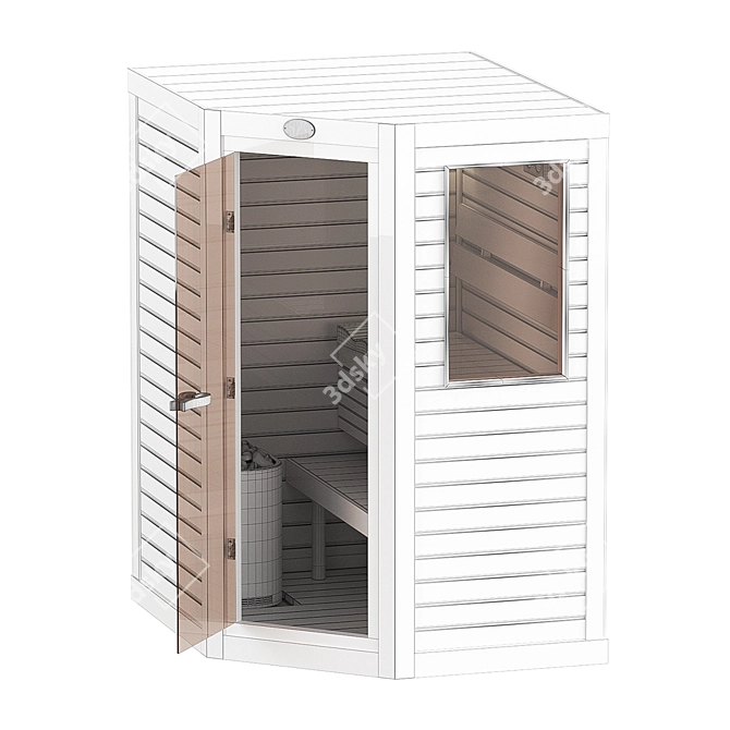 Sawo Wave Finnish Sauna 3D model image 3