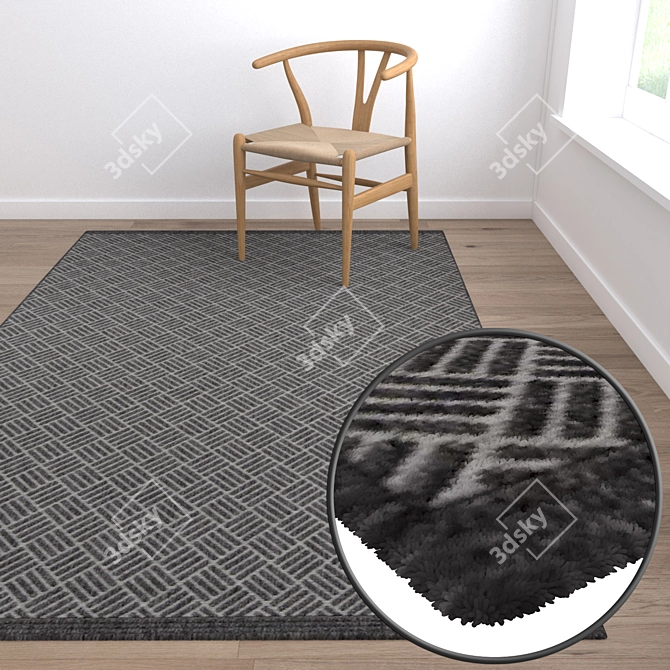 Patterned Carpets Set 3D model image 5