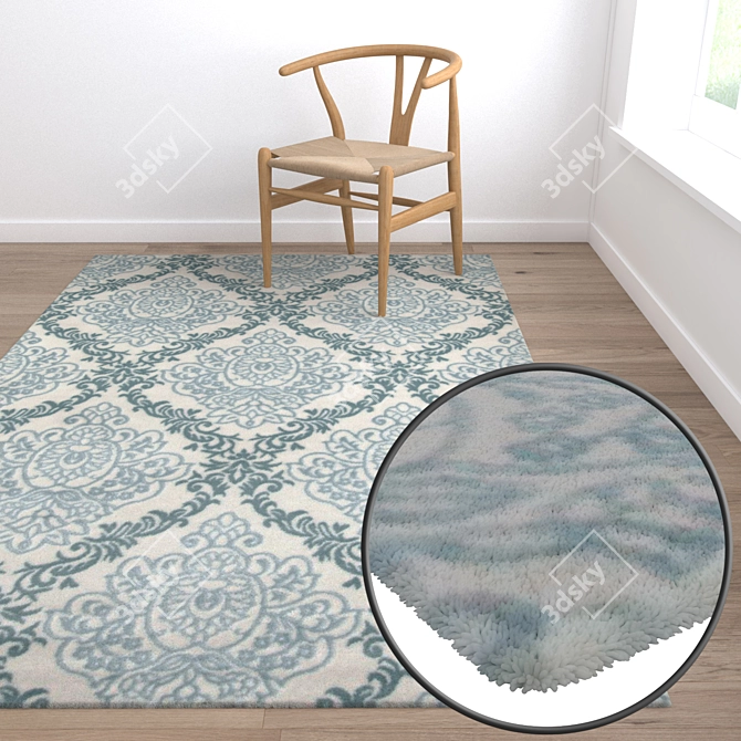 Luxury Carpet Set: High-Quality Textures 3D model image 5