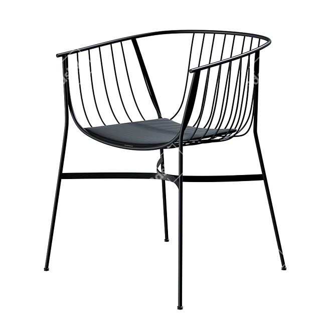 Modern Outdoor Seating: Jeanette Chair & Louie Table 3D model image 2