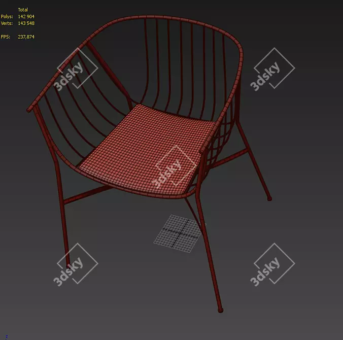 Modern Outdoor Seating: Jeanette Chair & Louie Table 3D model image 5