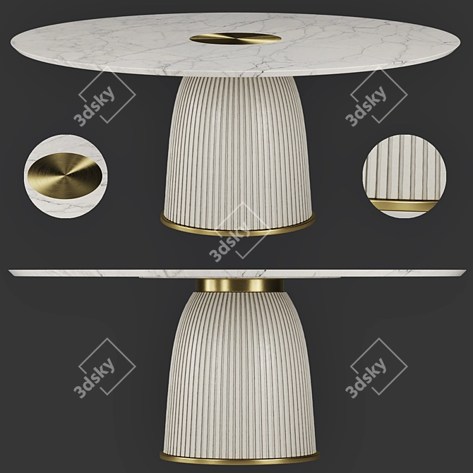 Elegant DIONE Round Table 3D model image 1