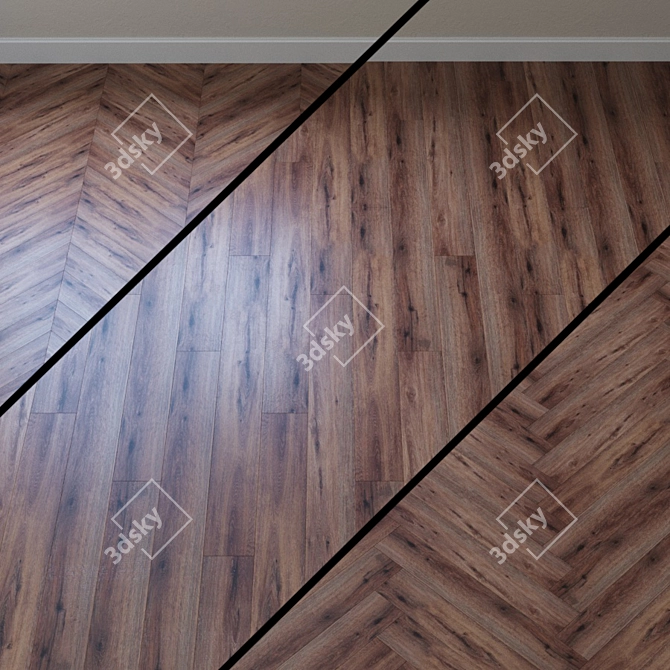 Title: AquaFloor RealWood Click - Vinyl Laminate 3D model image 1