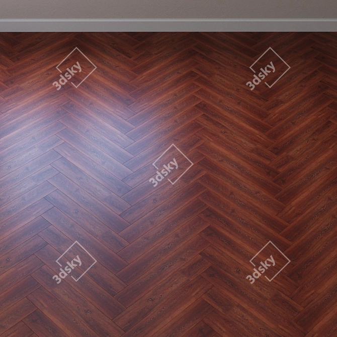 French Oak Chevron AquaFloor Click 3D model image 3