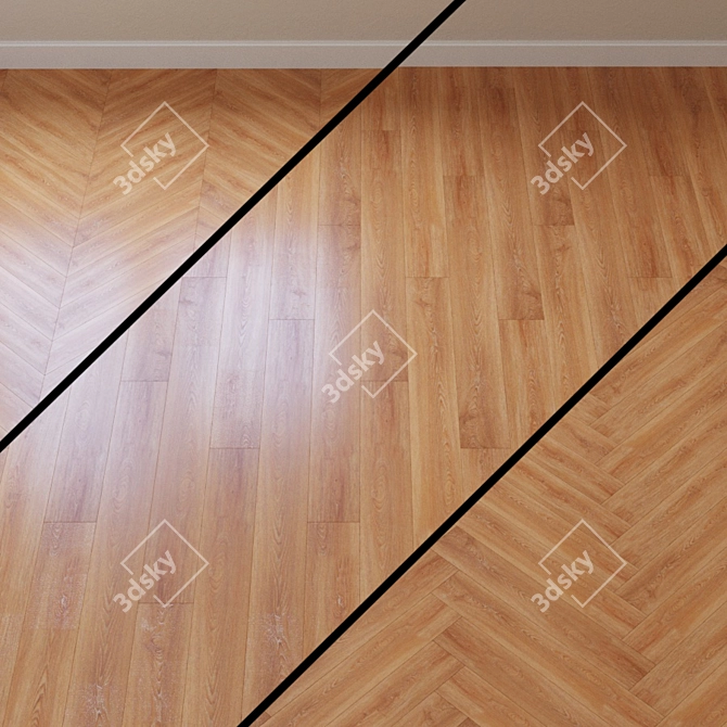 French Fir Vinyl Laminate: AquaFloor RealWood Click AF 6052 3D model image 1