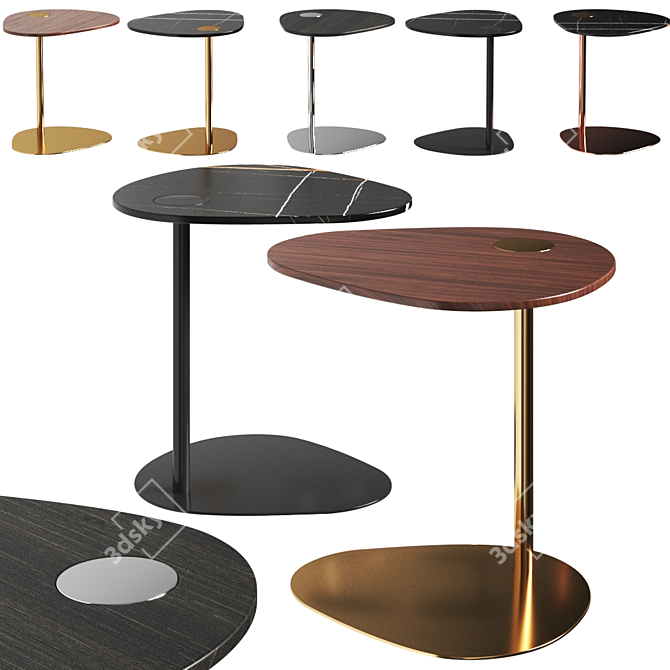 Minimalist Italian Coffee Table: Hug by MEMEDESIGN 3D model image 1
