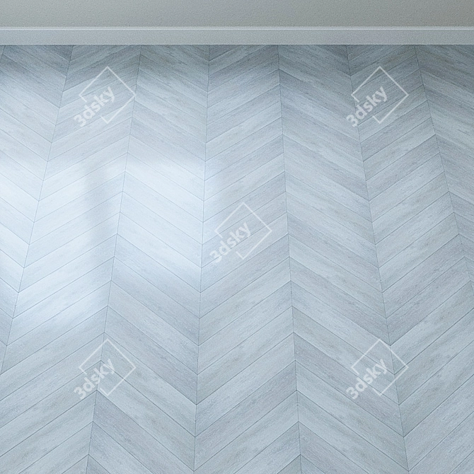 French Oak Chevron Quartz Vinyl Tiles 3D model image 3