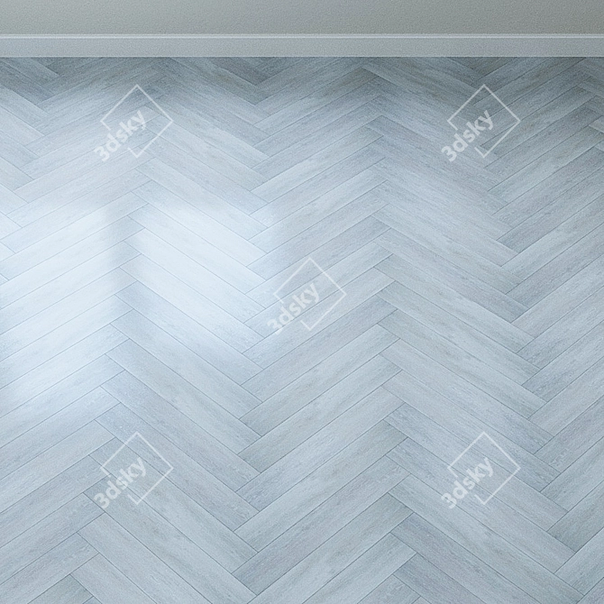 French Oak Chevron Quartz Vinyl Tiles 3D model image 4