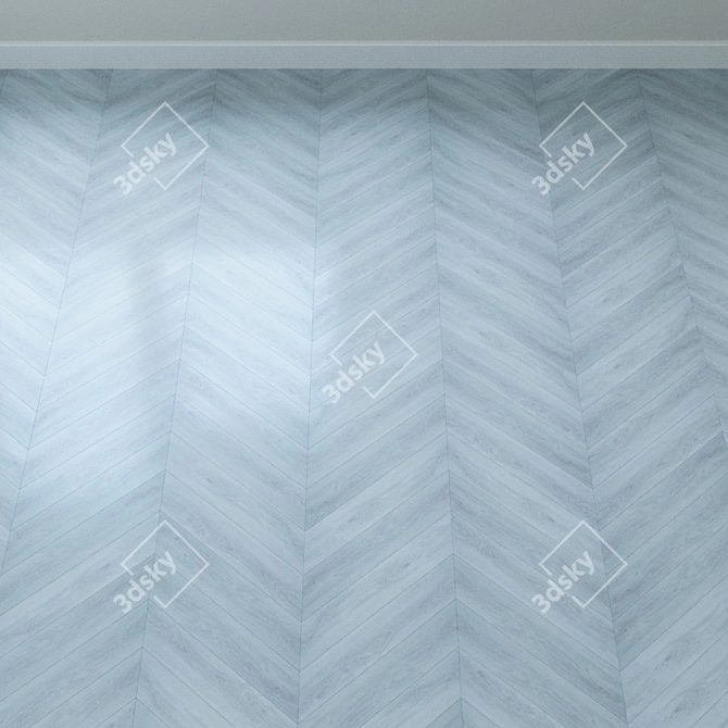 French Fir Chevron Vinyl Tiles 3D model image 3