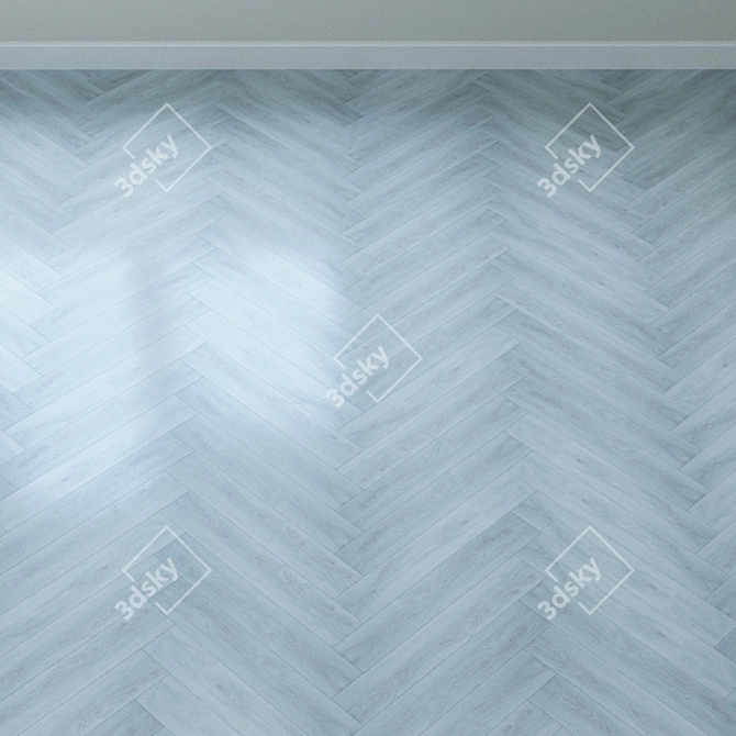 French Fir Chevron Vinyl Tiles 3D model image 4