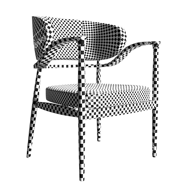 MASON Upholstered Dining Chair 3D model image 9