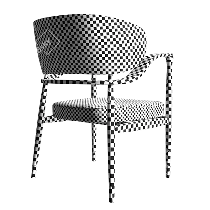 MASON Upholstered Dining Chair 3D model image 10