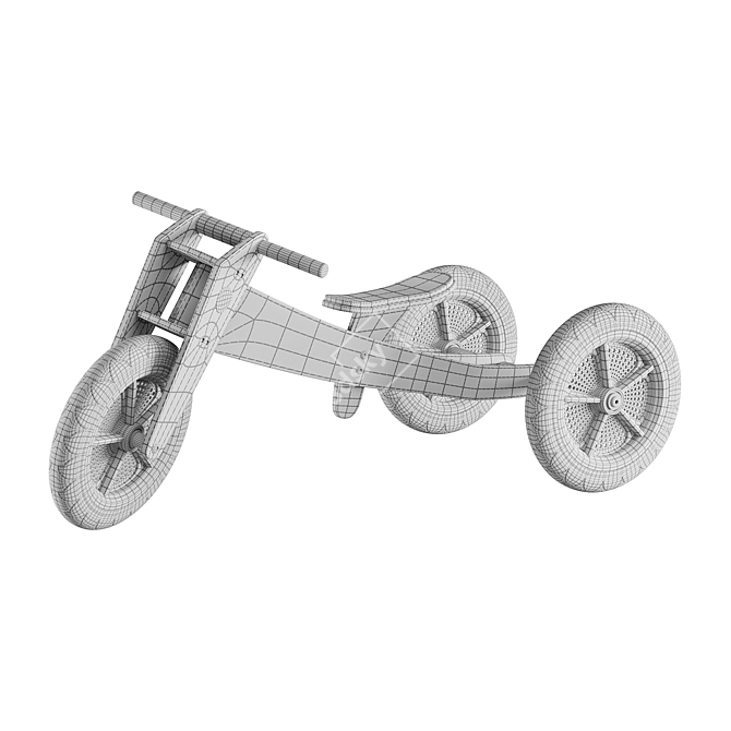 Wishbone 3-in-1 Natural Bike 3D model image 3