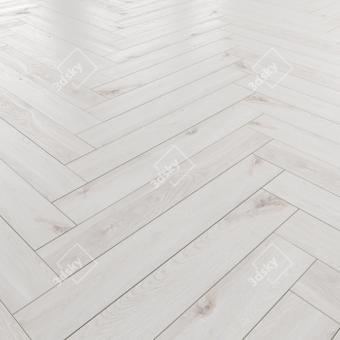 Versatile Laminate Flooring: Standard, Herringbone & Chevron 3D model image 3