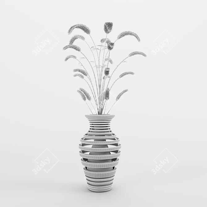 Elegant Rosé Vase: 3D Design 3D model image 2