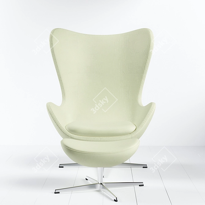 Elegant Egg Chair by Arne Jacobsen 3D model image 7