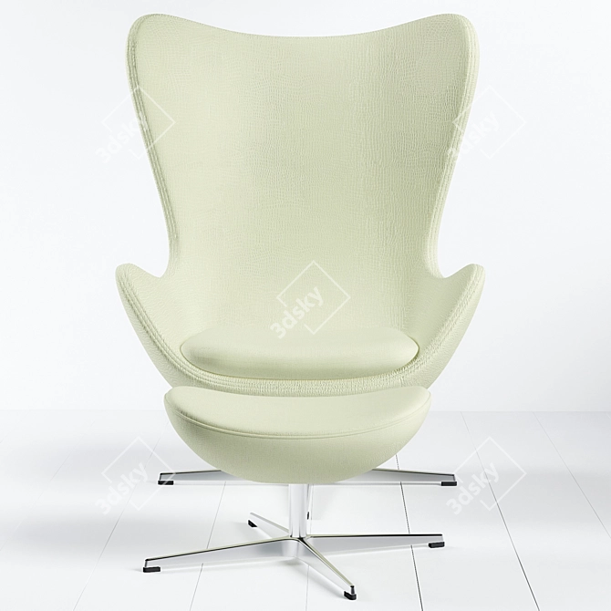 Elegant Egg Chair by Arne Jacobsen 3D model image 8