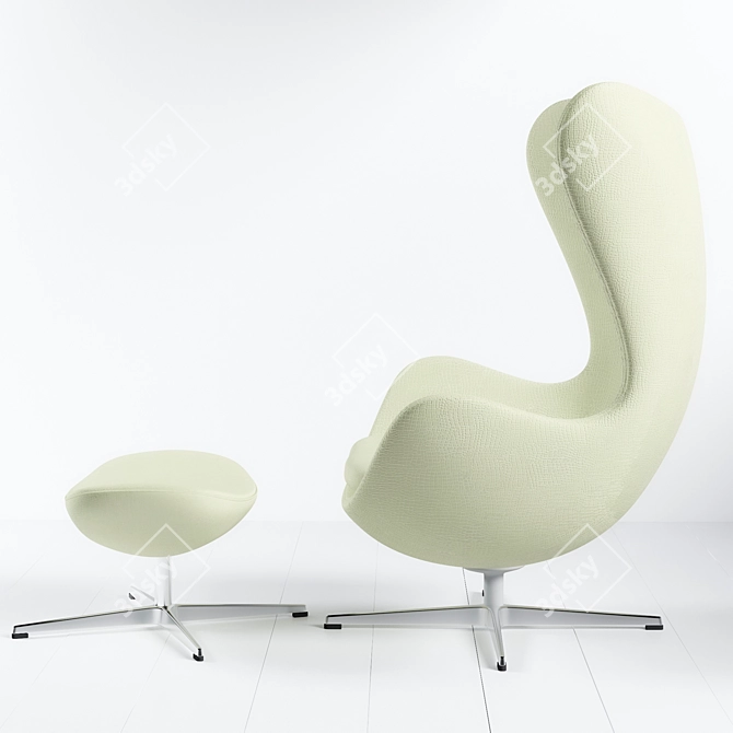 Elegant Egg Chair by Arne Jacobsen 3D model image 9